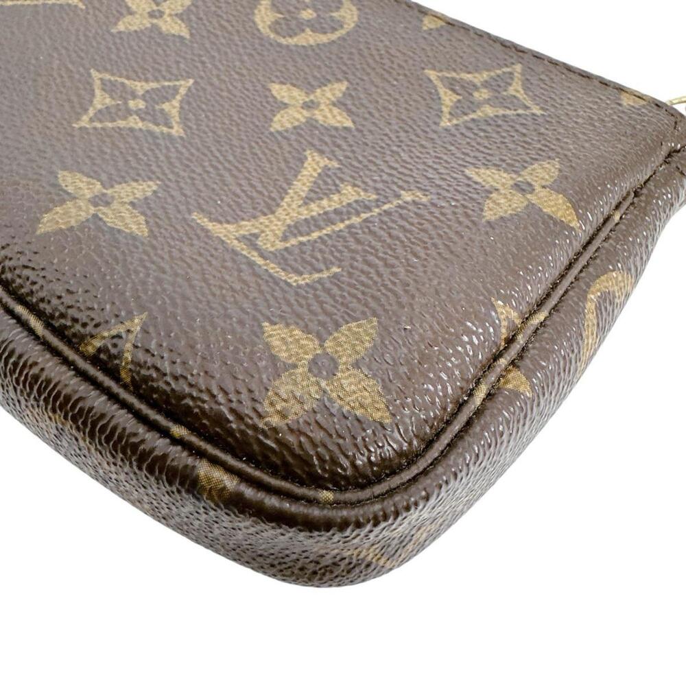 LOUIS VUITTON Authentic Brown Monogram Canvas Pochette Pouch - Picture 6 of 12